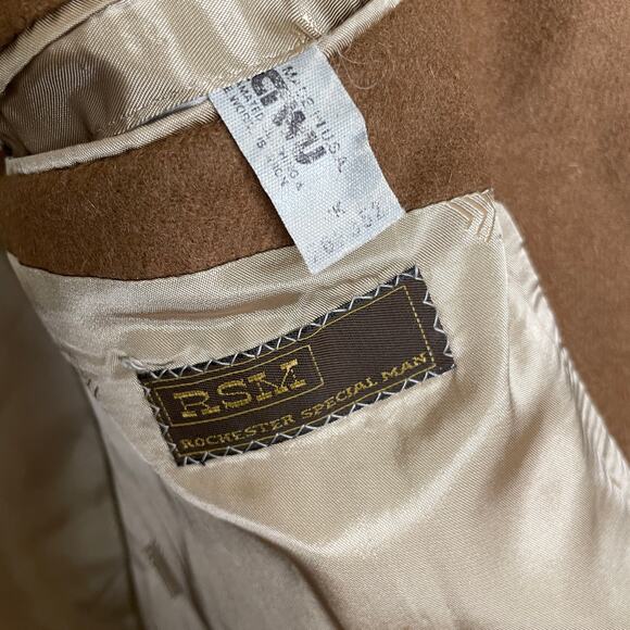 Vintage beautiful Lanvin Paris Camel Hair Single Breast Two Button Blazer Tan 52 - Picture 5 of 11